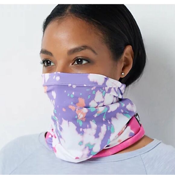 MUK LUKS Multi-Use Mask Pack-2 Non Medical Masks Pink and Gray - Picture 6 of 6